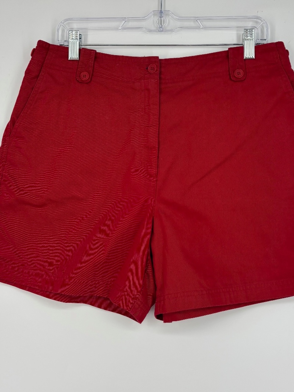 Lauren Ralph Lauren Womens PETITE Size 14 Vintage Shorts Red 100% Cotton 4.5" In